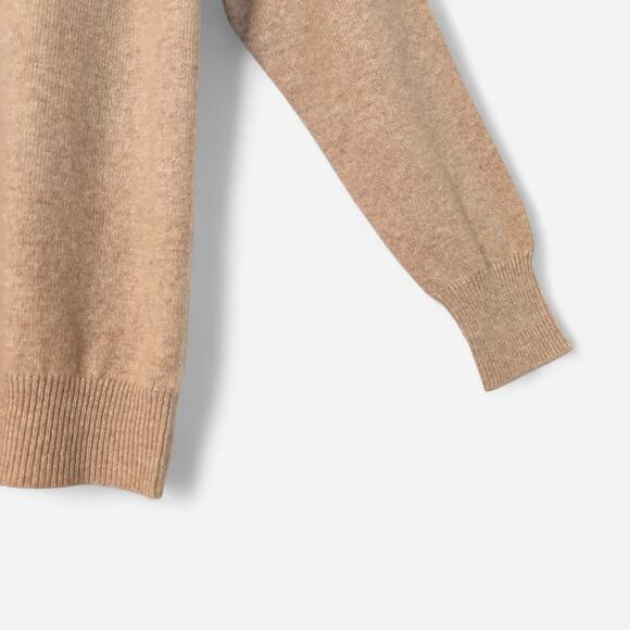 Vintage Tan Cashmere Turtleneck Sweater Size Small, Minimalist, Neutral - Picture 3 of 5